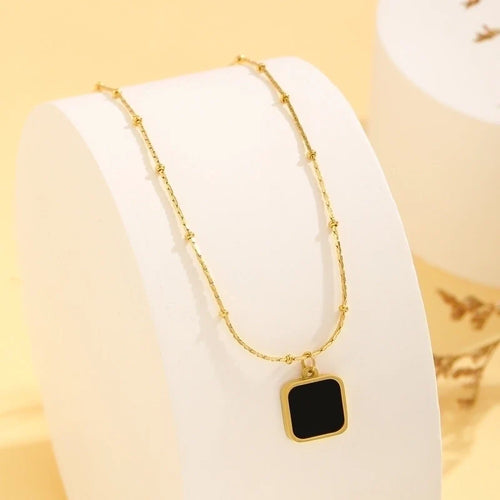 Black Pendant Necklace